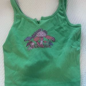 Urban Outfitters Green “shroom love” Tank top